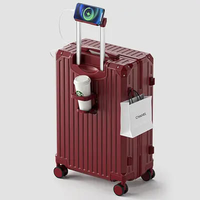 Multifunctional Student Trolley Case, Universal Wheels, Combination Lock - 8