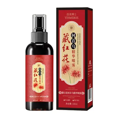 Yanmei Doctorun Saffron Black Ganoderma Polygonum Multiflorum Hair Essence Leave-In Spray Hair Care Black Hair Spray Wholesale - 5