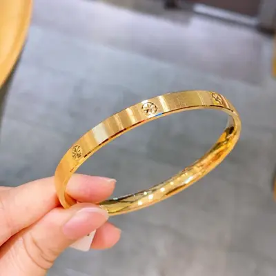 Sand gold diamond pattern bracelet women simulated