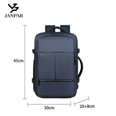 New Style Carry-on Backpack for Men, Multi-functional Expandable Business Backpack, Large Capacity Shoe Compartment, Premium Travel School Bag - 9