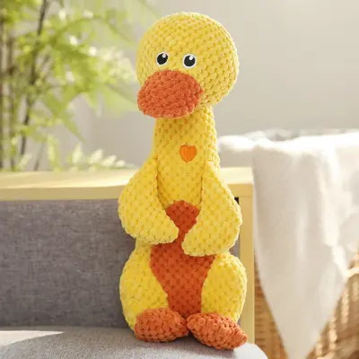 Bone-Shaped Plush Dog Toy, Tear-Resistant, Squeaky - 10