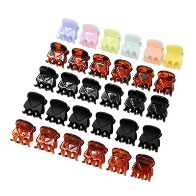 1.5 cm büyük yuvarlak başlı mini saç tokası, mat siyah kakül tokası, yan saç aksesuarı, prenses saç süsü. - 6