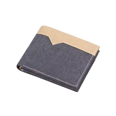 Herrenbrieftasche aus Segeltuch mit Kartenfächern, Herren-Geldbörse aus Jeansstoff - 6