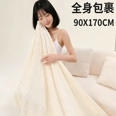 泡泡绒浴巾a类吸水加大厚套装柔软不掉毛男女裹身洗澡家用超大号
