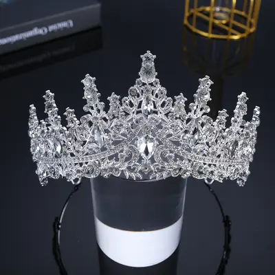 Crystal Bridal Crown Headband Elegant Wedding Accessory - 8