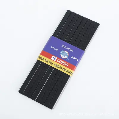 Single-Row High-Strength Elastic Band, Imported Latex, 3-12 mm, White and Black - 11