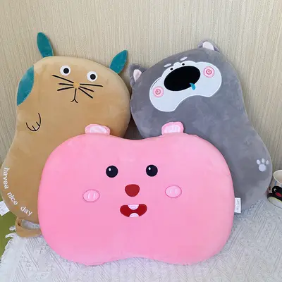 Kedi desenli bellek köpüğü yastık, seyahat boyun yastığı - 3