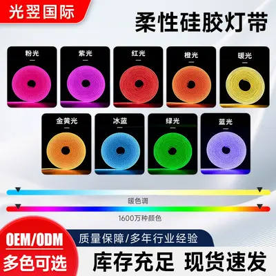 12V LED Neon Lichtschlauch 6x12 Fernbedienung Einfarbig Licht emittierende weiche LED Lichtschlauch flexible Silikon LED Lichtschlauch