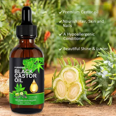 YURHERSU Castor Oil Hair Care Essential Oil nourishes hair, improves rough and frizzy hair texture, hair care in stock