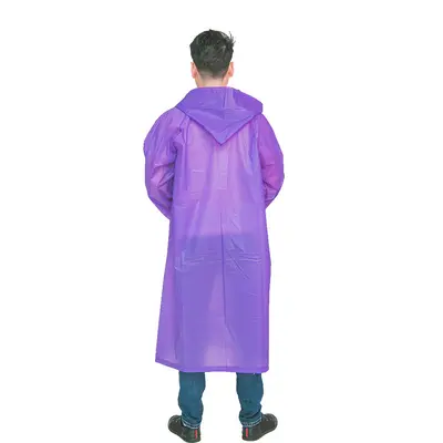 Adult Disposable Raincoat, Long Style, Transparent EVA, Unisex - 10