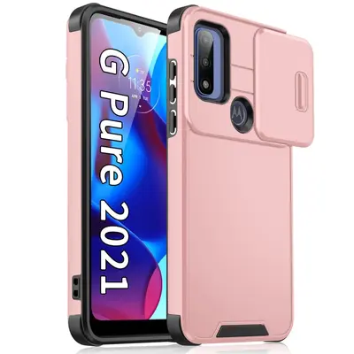 Moto G stylus 5G için uygun itme penceresi düşmeyi önleyici cep telefonu kılıfı G Power ikisi bir arada zırh koruyucu kapak - 10