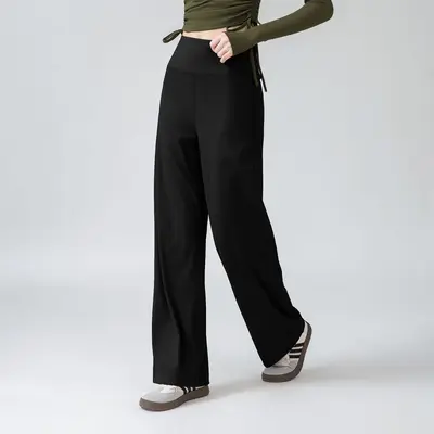 High-Waist Women's Sports Pants, Quick-Dry, Tummy Control, Pockets