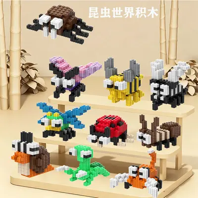 6mm Insect World Building Block Assembly Toy Small Insect Blocks Children's Educational Toy Gift Prize Wholesale