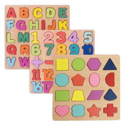 Educational toys for children, puzzles, digital building blocks, letter matching, early education cognitive puzzle board for babies, cross-border gift