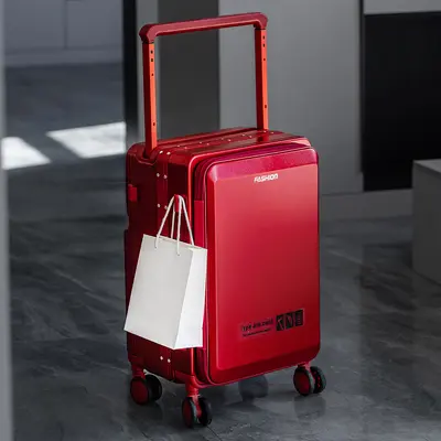 Rechargeable Double-Sided Aluminum Frame Carry-On Suitcase 20 Inch, Silent Wheels - 11
