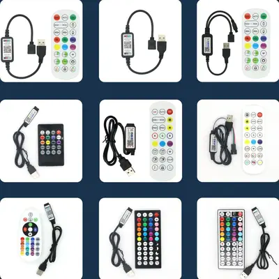 LED akıllı uzaktan kumanda 5 volt RGB kızılötesi bluetooth uygulama kontrol cihazı RGB ışık şeridi kablosuz kızılötesi dimmer