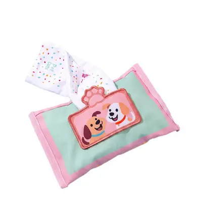 Dog Plush Toy, Tissue Box Design, Squeaky, Durable