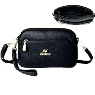 Women's Soft Leather Crossbody Bag Multi-Layer Mom Bag - 7