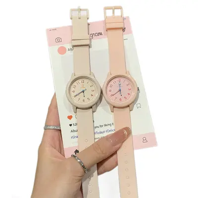 Dopamin quartz saat kadın silikon taze stil