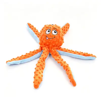 Large Octopus Dog Toy with Hidden Treat Compartment and Squeaker - 6