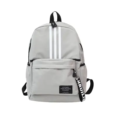 Öğrenci sırt çantası, çizgili tasarım, büyük kapasite, unisex - 7