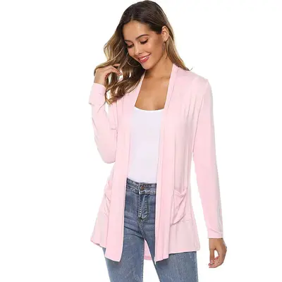 Strickjacke für Damen in Großen Größen, Uni, langarm - 10