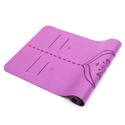 PU Natural Rubber Yoga Mat, Double-Sided Non-Slip, Thick and Wide - 8