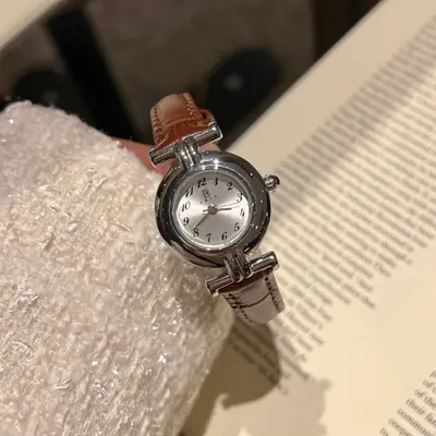 Retro kadın saati, su geçirmez, basit tasarım, küçük kadran - 13