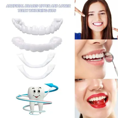 Realistic Upper and Lower Dental Veneers, Gen 2 Temporary Smile Covers - 2