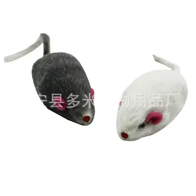 2 Inch Rabbit Fur Mouse Cat Toy, Real Fur, Self-Play - 6