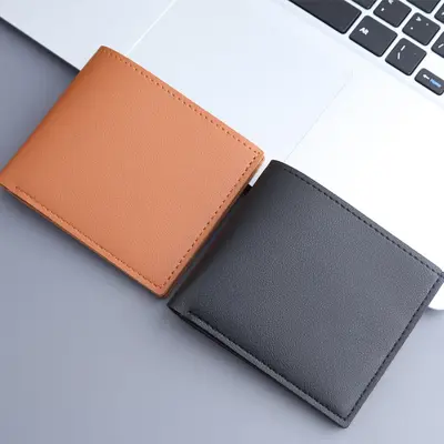 Erkek kısa cüzdan erkek toptan sınır ötesi e-ticaret fabrika hazır erkek cüzdan erkek cüzdan LOGO olmadan basit - 2
