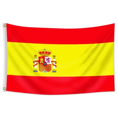 F955 spot 90*150cm 3*5ft Spanish flag No. 4 polyester flag Spain Flag