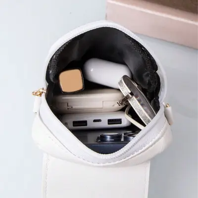 Embroidered Women's Phone Bag with Organizer Compartments - 5