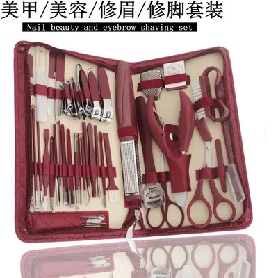 跨境48件美甲修脚器套装修脚刀甲沟指甲钳斜口指甲刀指甲剪鹰嘴钳 - 9