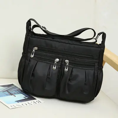 2025 yeni çanta orta yaşlı ve yaşlı anne çantası Oxford kumaş kanvas çanta büyük kapasiteli omuz çantası crossbody çanta kadın çantası