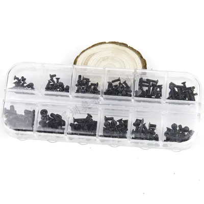 Cross-border wholesale source, minimum order of one piece, M2 M2.5 M3 black computer laptop screw set, countersunk Phillips machine screws