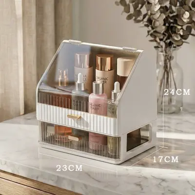 Cosmetic storage box, large capacity, desktop, drawer organizer - 8