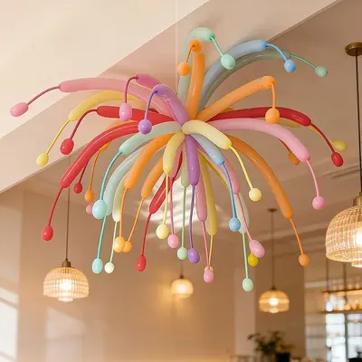 260 Magic Long Balloons in Dopamine Colours for Party Decoration - 11