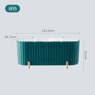 Cotton storage box for cosmetic pads, transparent lid - 10