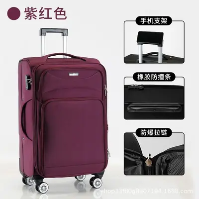 Large Capacity Oxford Fabric Suitcase Factory Suitcase Durable Wheeled Bag Brake Luggage Universal Wheel for Men and Women - 8