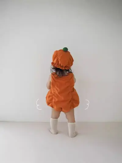 Babystrampler im koreanischen Stil Halloween-Kürbis-Motiv Herbst