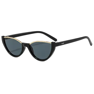 Cat-Eye-Halbrahmen-Partysonnenbrille mit UV-Schutz - 5