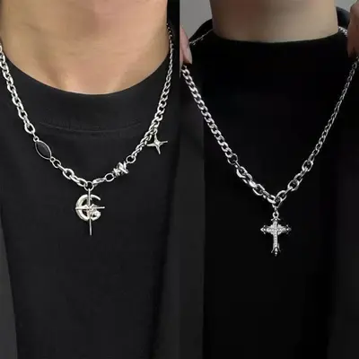 Herren-Halskette exklusives Design Schlüsselbeinkette - 12