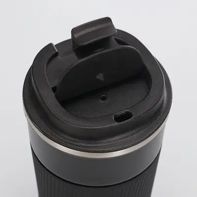 新款304不锈钢保温杯 带硅胶套三代咖啡杯翻盖车载汽车杯厂家批发