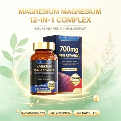 12-in-1 Kombi-Magnesiumkapseln, Nahrungsergänzungsmittel