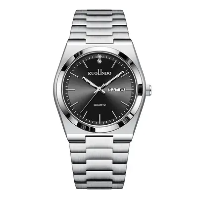 RUOLINDO neuer meistverkaufter Dualkalender-Quarz-Herrenuhr, hochwertige Großhandels-Edelstahl-Leucht-Herrenuhr - 10