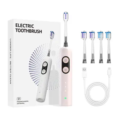 Cross-border supply S1 sonic electric toothbrush, fully automatic 3-mode cleaning, waterproof soft bristles S1 sonic electric toothbrush - 9