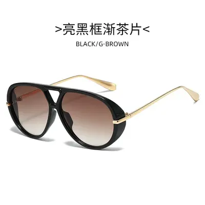 9046 Double-Bridge Men's Sunglasses, Ultra-Light, UV-Protection - 9