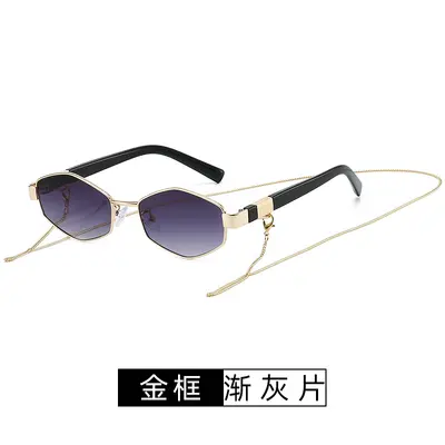 Women's Polygon Metal Sunglasses Ins Style Fashion Accessory - 12