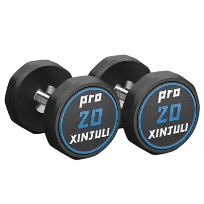 Pure steel rubber-coated dumbbell set heavy duty